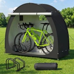 Special Bike Tent with Bicycle Racks Outdoor Bicycle Storage Sheds, Black