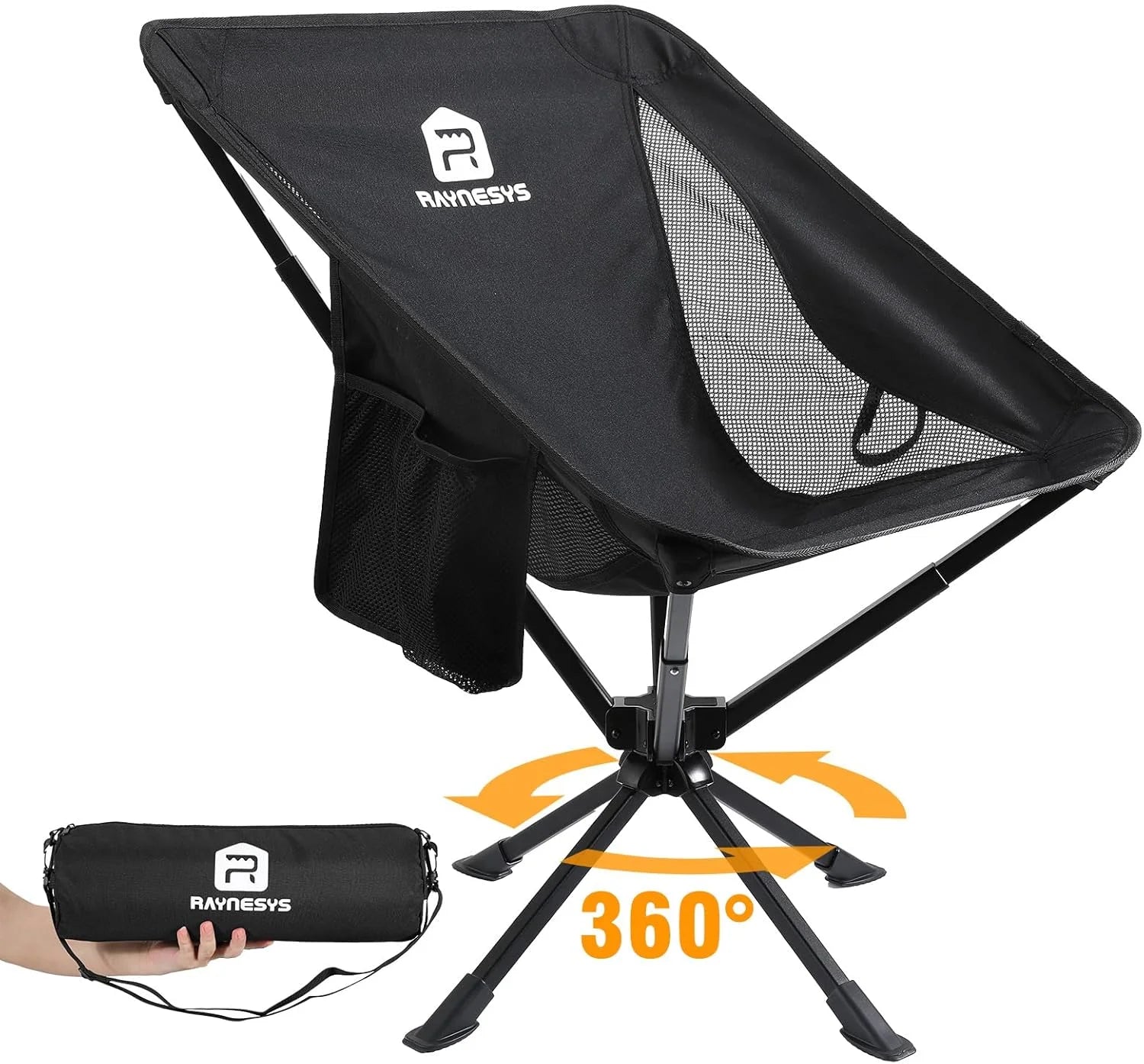 Special Portable Swivel Camping Chair, 8 Seconds Quick Setup Easy Carry, 3.8Lb Lightweight Folding Chairs for Hiking - Image 4