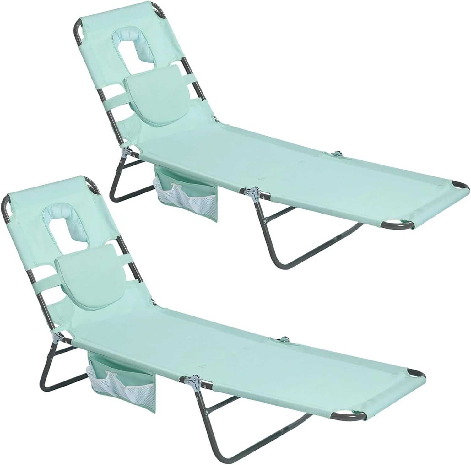 Special Lay Flat Tanning Chair, Face Down Lounger, 5-Position Reclining, Heavy-Duty 300 lb Capacity - Image 4