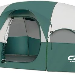 Special CAMPROS CP Tent 8 Person Camping Tents, Weather Resistant Family Tent, 5 Large Mesh Windows