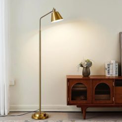 Special 65.3 Floor Lamp, Adjustable Head, Bulb Included, Dual-Base Industrial Standing Lamp