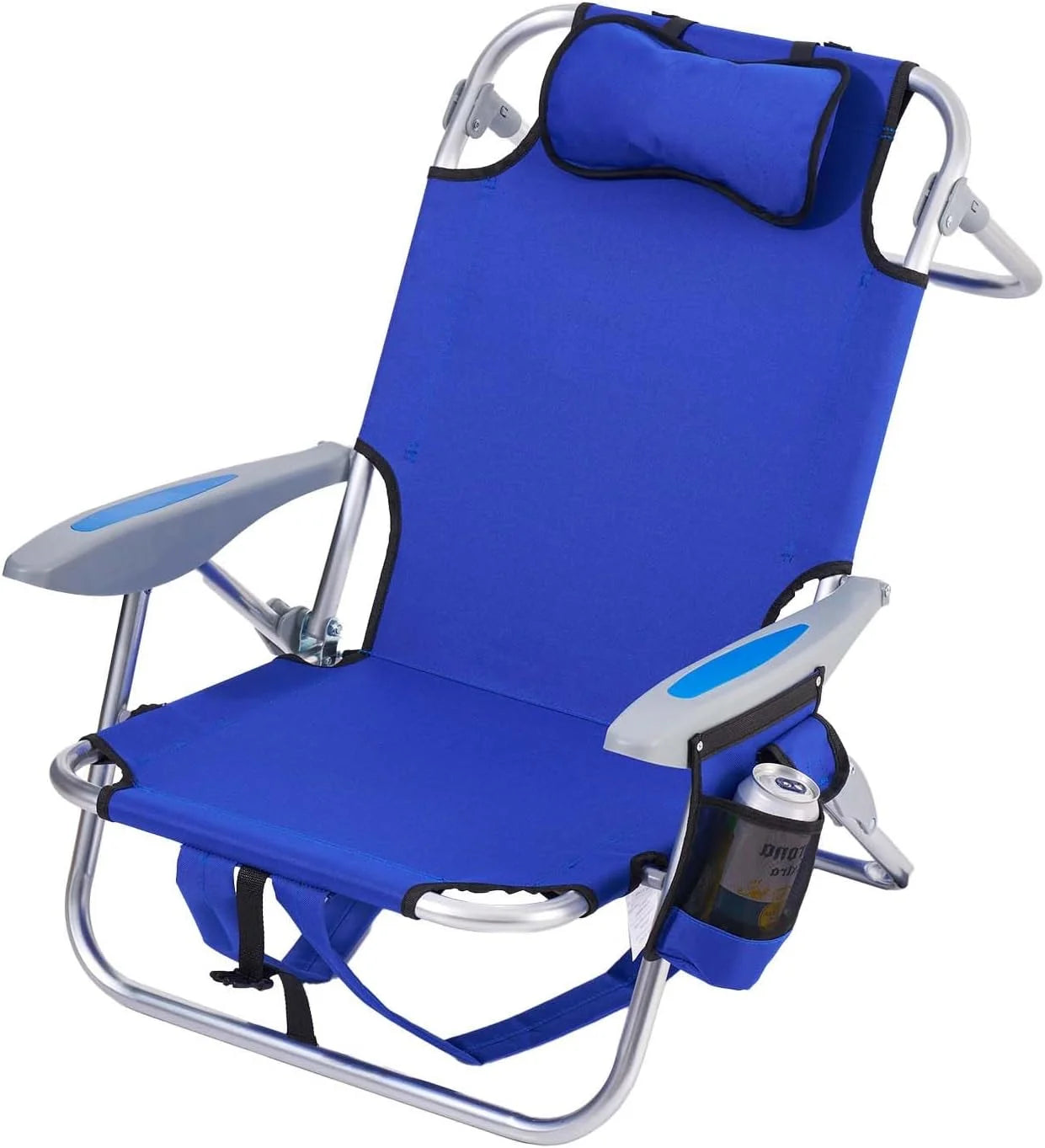 Special 2 Pack Lightweight Portable Camping Beach Chair for Adults, Outdoor Lay Flat Folding Beach Chairs with 5 - Image 11