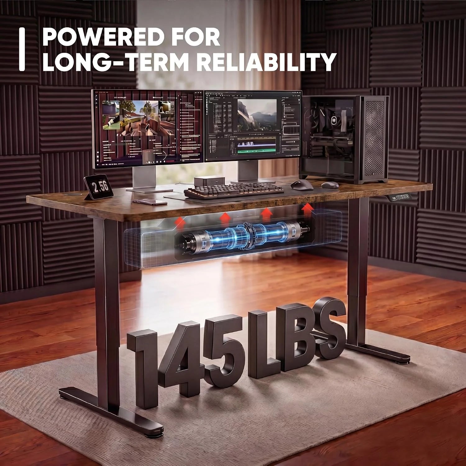 Special 55 x 24 Inches Electric Height Adjustable Standing Desk Large Sit Stand Up Desk Home Office Computer Desk Memory - Image 39