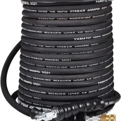Alternative view of Special YAMATIC 3/8 Pressure Washer Hose 50FT With Swivel 3/8 Quick Connect, 4000 PSI High Tensile Steel Braided Kink Resistant