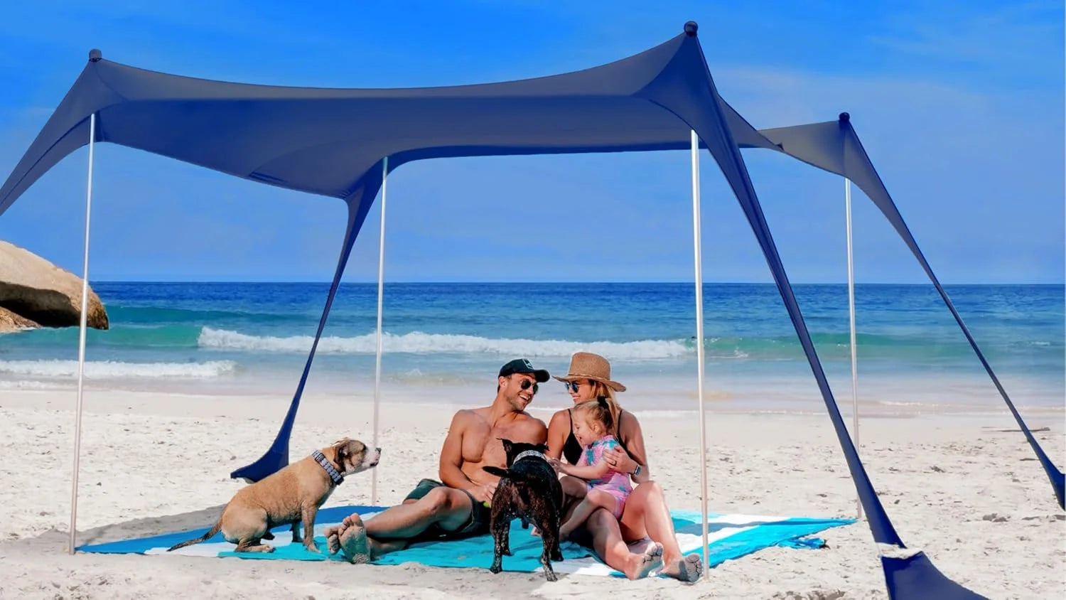 Special Ninja Beach Tent Sun Shelter UPF50+, Easy Pop Up Beach Canopy - Image 12