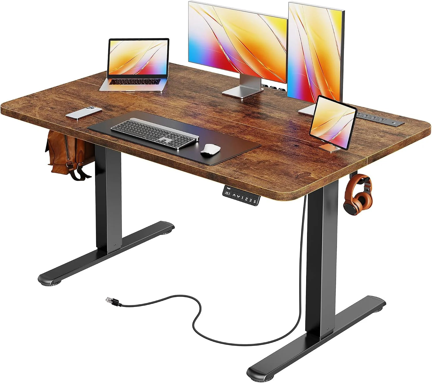 Special Electric Standing Desk with Power Outlets and USB-C Port, 47 X 24 Inch Height Adjustable Desk - Image 18