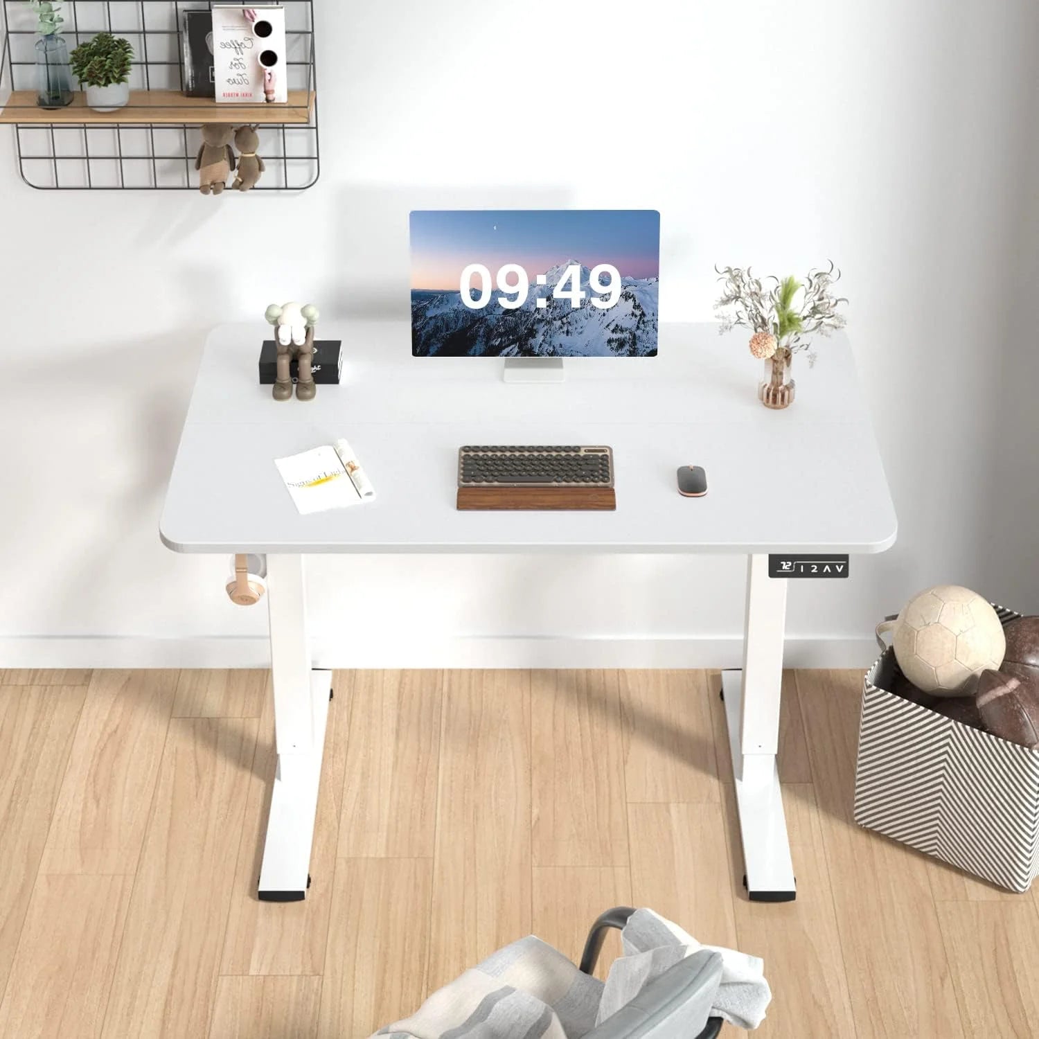 Special 55 x 24 Inches Electric Height Adjustable Standing Desk Large Sit Stand Up Desk Home Office Computer Desk Memory - Image 24
