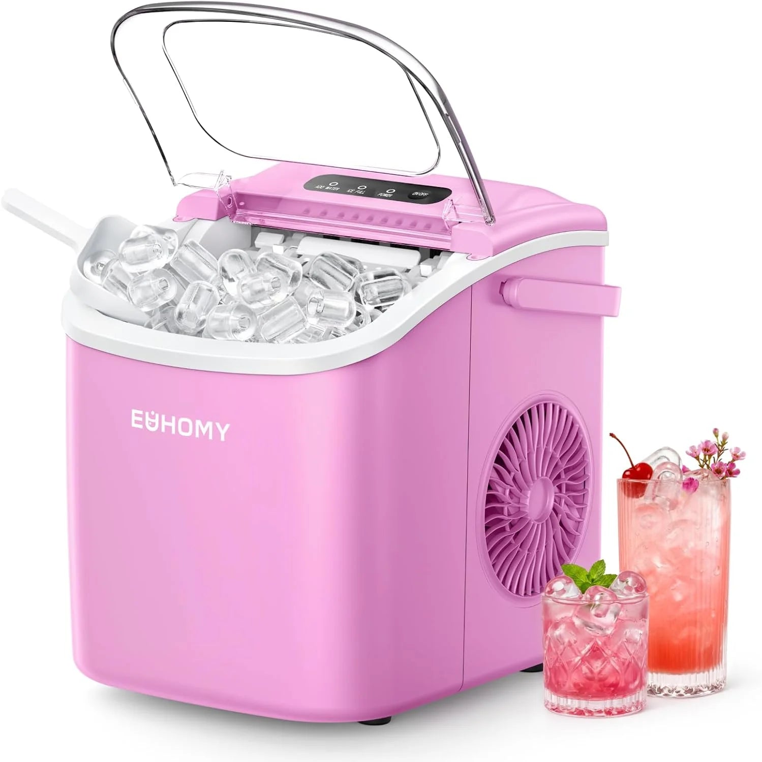 Special Countertop Ice Maker Machine with Handle, 26lbs in 24Hrs, 9 Ice Cubes Ready in 6 Mins, Auto-Cleaning Portable Ice - Image 9