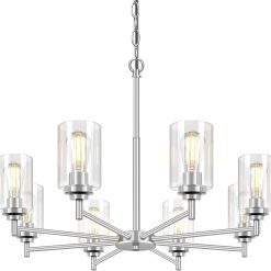 Alternative view of Special 33.5” Dia 8-Light Chandelier for Dining Room Kitchen Island