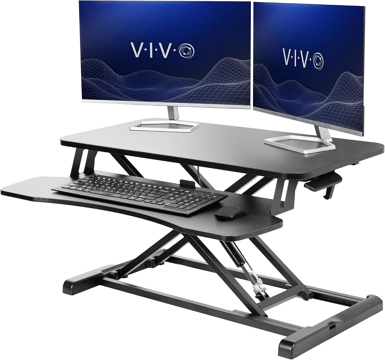 Special 32 inch Desk Converter, K Series, Height Adjustable Sit to Stand Riser, DESK-V000K - Image 8
