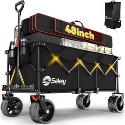 Alternative view of Special Sekey 48鈥滾 Collapsible Foldable Extended Wagon with 660lbs Weight Capacity