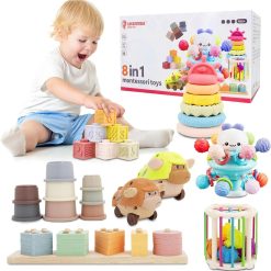Special Baby Toys 6 to 18 Months, 8 in 1 Montessori Toy Set, Educational Learning Toy for Toddlers Babies Sensory – For Home Projects