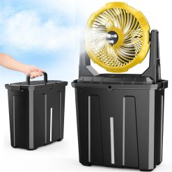Special Ausic Portable Misting Fan, 9L 10-inch Outdoor Mist Fans for Outside Patios Cooling, 20000mAh Rechargeable Battery Fan with Water Box