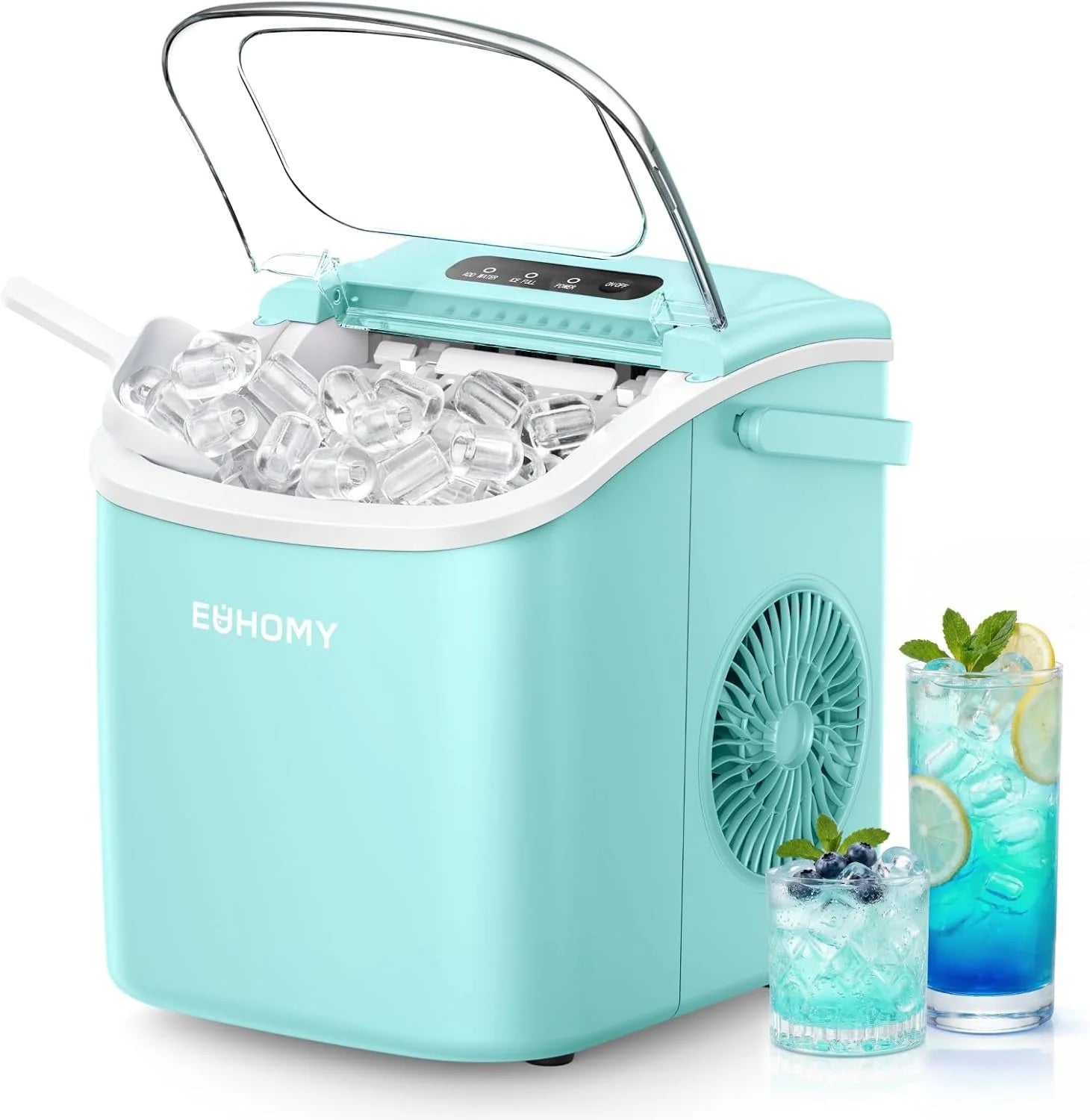 Special Countertop Ice Maker Machine with Handle, 26lbs in 24Hrs, 9 Ice Cubes Ready in 6 Mins, Auto-Cleaning Portable Ice - Image 8