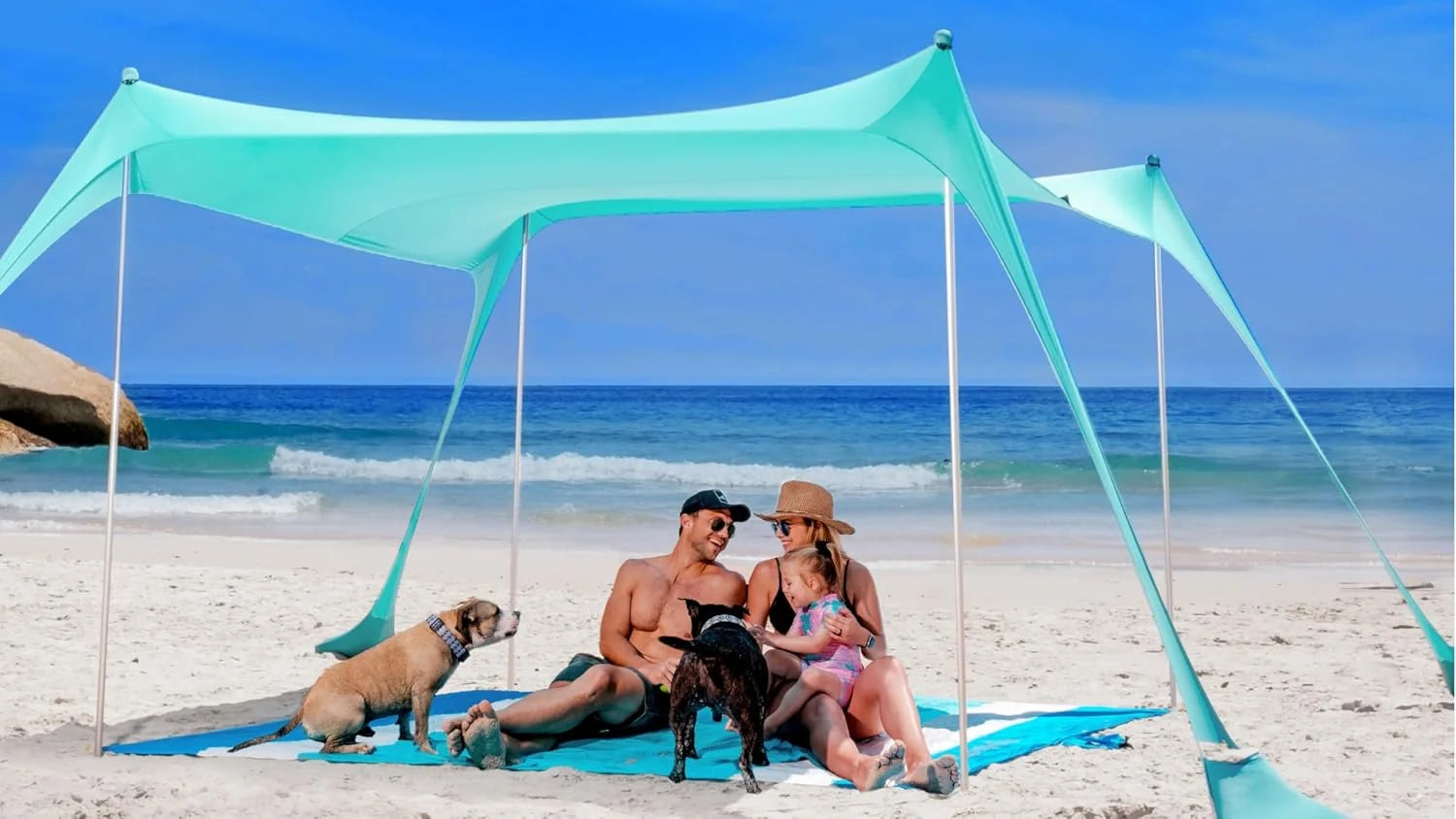 Special Ninja Beach Tent Sun Shelter UPF50+, Easy Pop Up Beach Canopy - Image 6