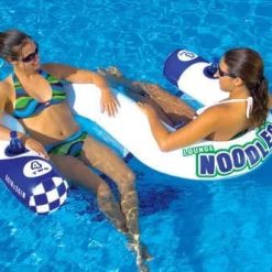 Alternative view of Special Noodler 1 Inflatable Floating Lounge Chair with Cup Holder, Red & White