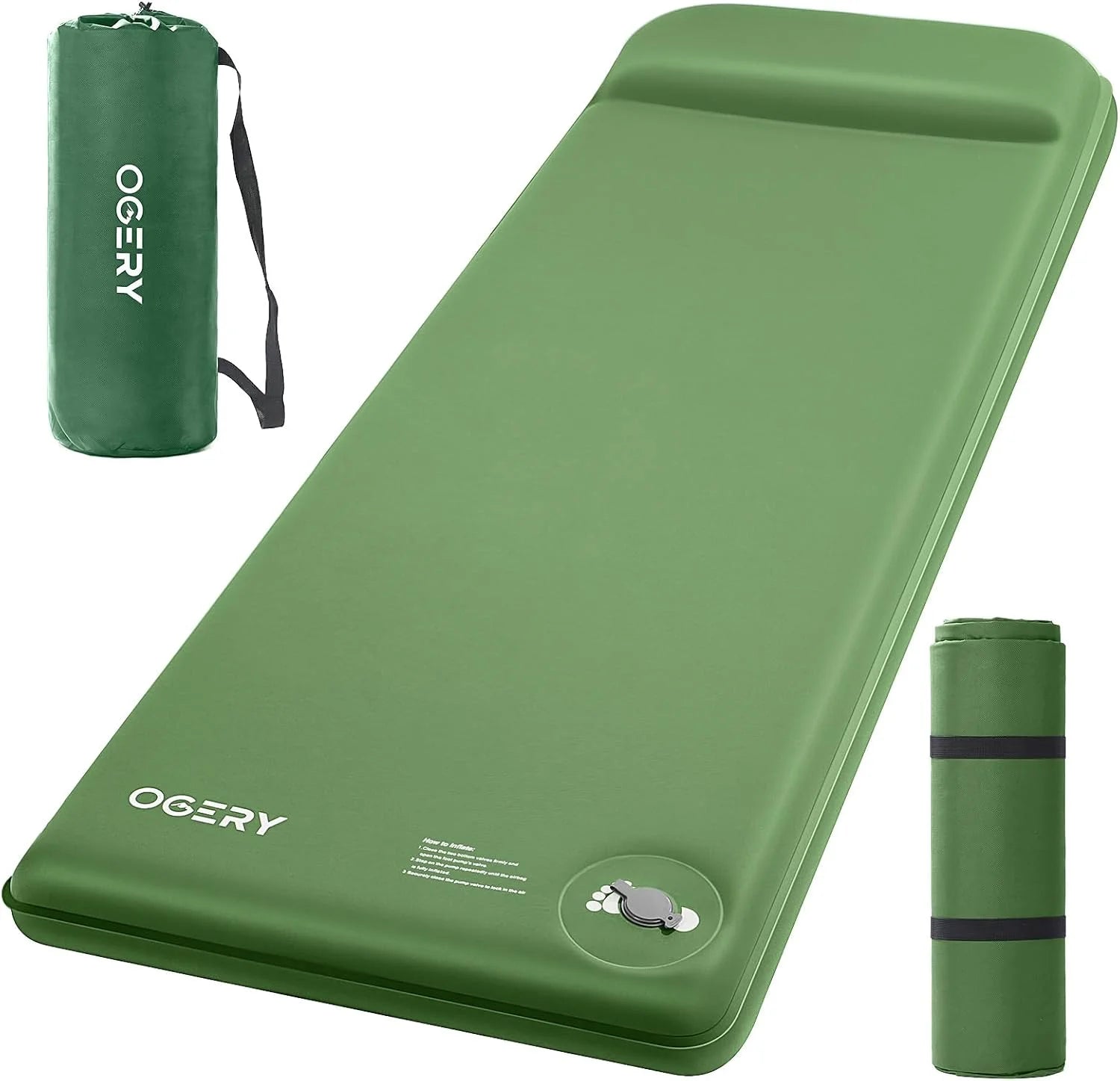 Special Self-Inflating Sleeping Pad with Built-in Foot Pump, 3 Memory Camping Mattress Pad, Quiet & 9.5 R-Value Insulated - Image 3