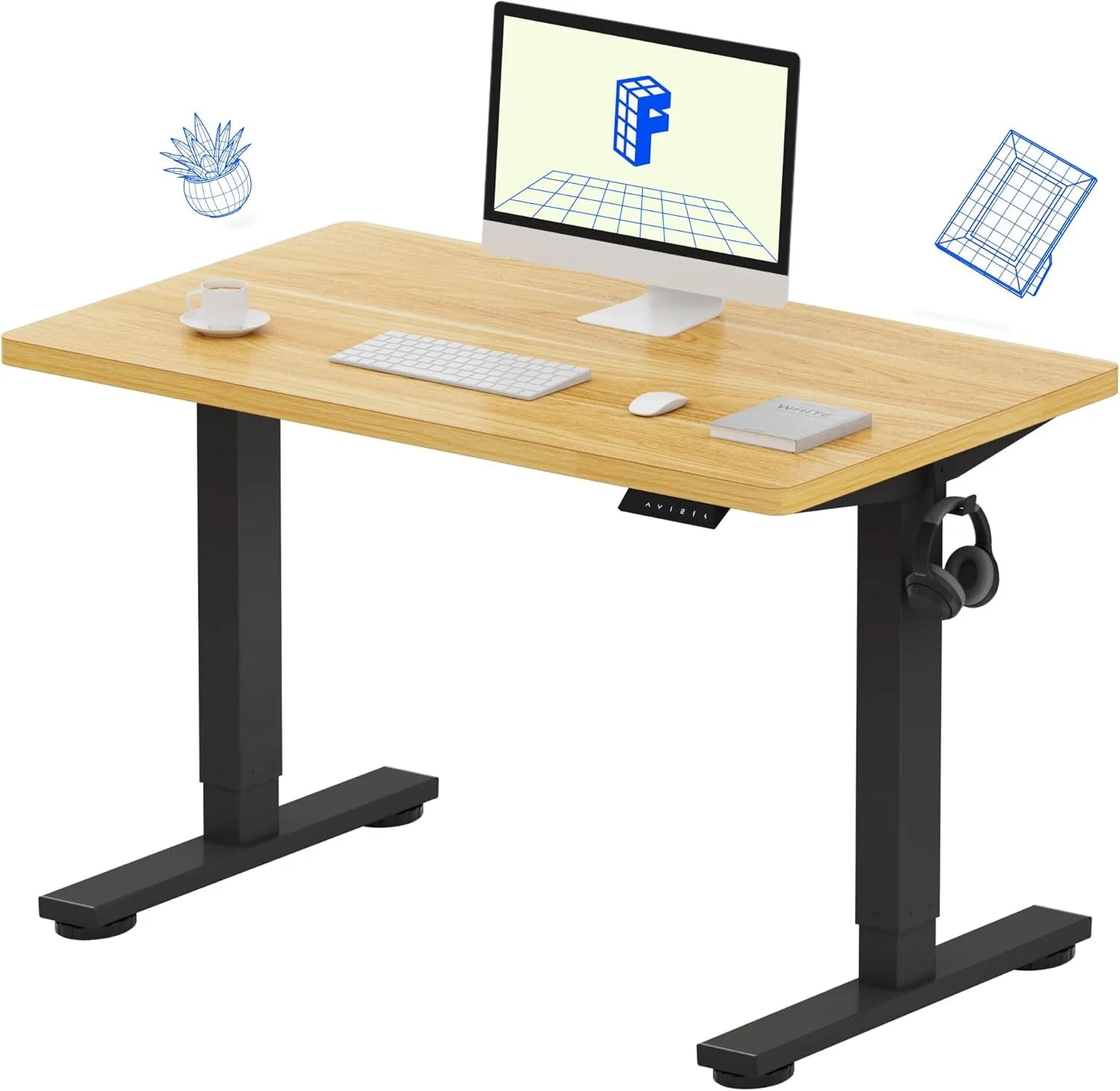Special FLEXISPOT EN1 One-Piece Standing Desk, Electric Adjustable with 4 Memory Presets, 176 LBS Capacity, 48x24 Black - Image 45