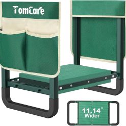Special TomCare Garden Kneeler and Seat 11.12" Wider Larger Soft Kneeling Pad Garden Bench with 2 Large Tool Pouches Heavy Duty