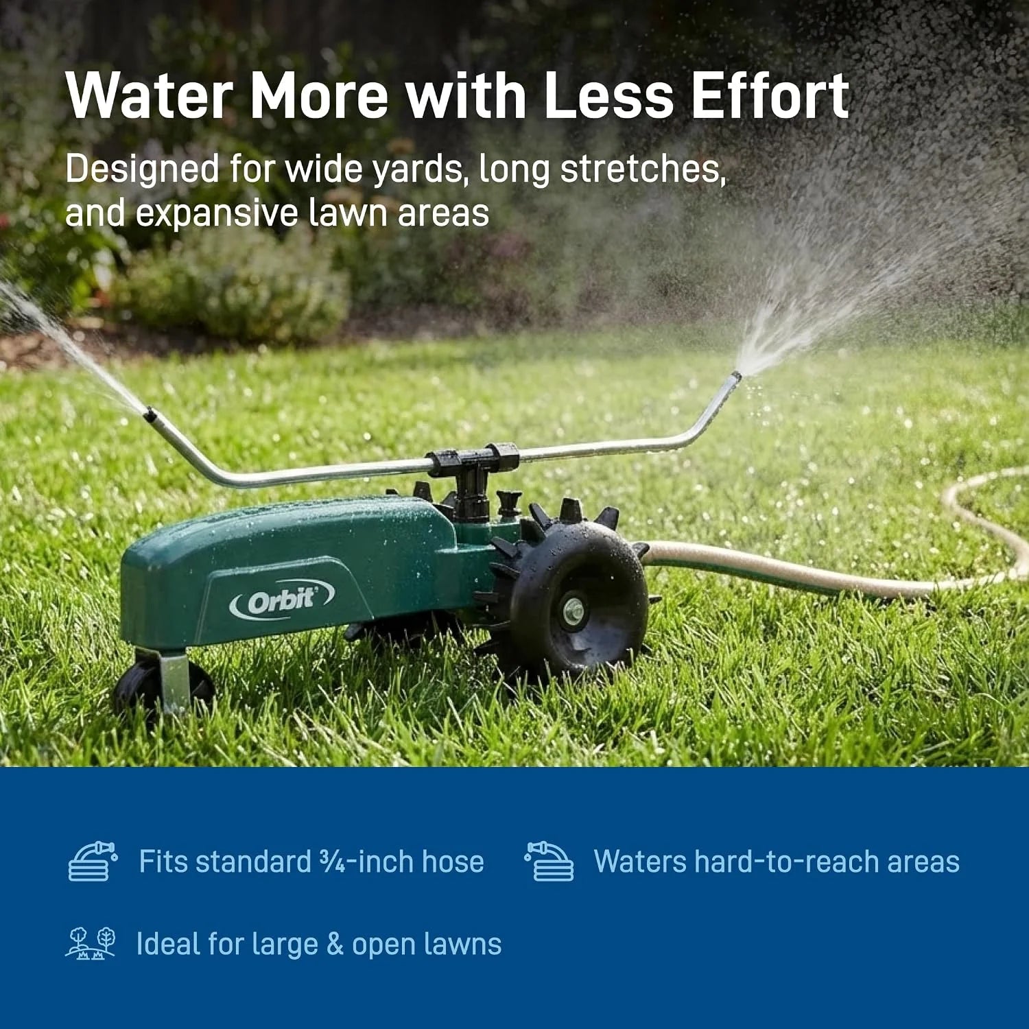 Special Orbit Traveling Tractor Water Sprinkler, Self-Propelled Traveling Sprinkler for Wide Lawn Coverage - Image 9