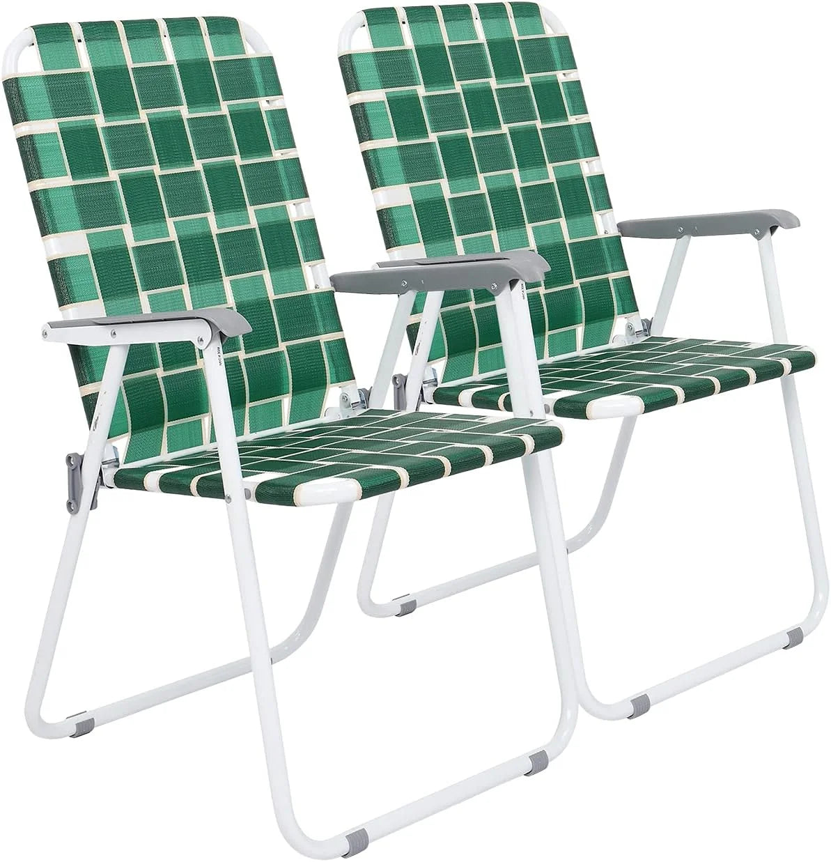 Special Patio Lawn Webbed Folding Chairs Set of 2, Outdoor Beach Portable Lawn Chair Camping Chair Beach Chair for Yard - Image 6