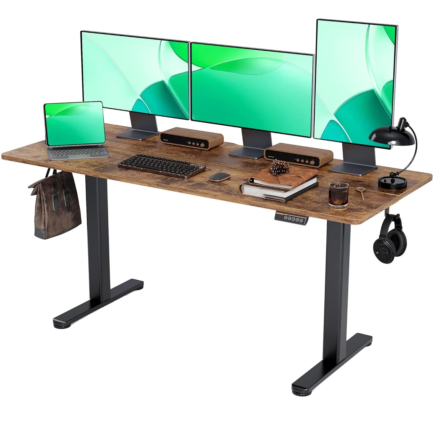 Special Electric Standing Desk, Adjustable Height Stand up Desk, 24x48 Inches Sit Stand Home Office Desk with Splice - Image 10