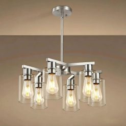 Alternative view of Special 4-Light Black Modern Farmhouse Chandelier