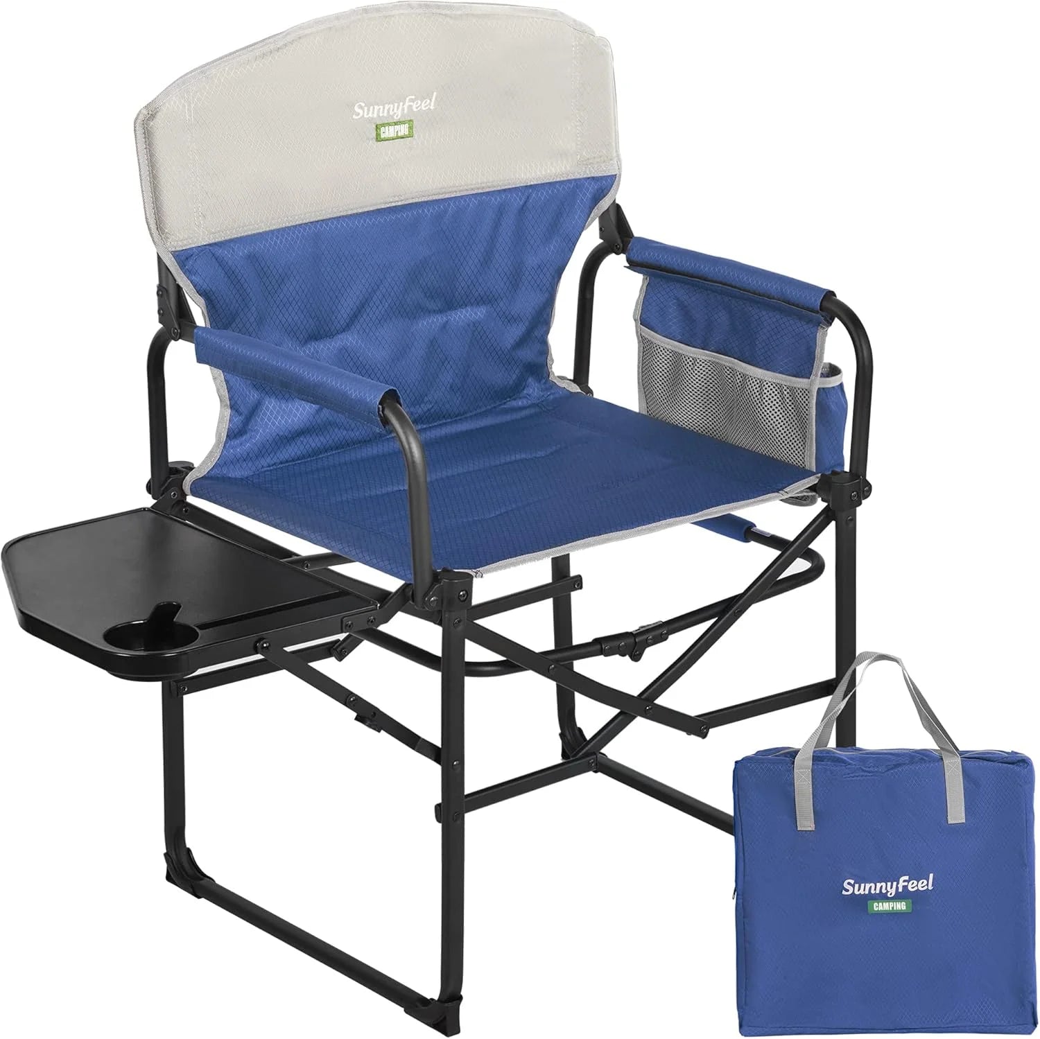 Special SUNNYFEEL Camping Directors Chair, Heavy Duty, Oversized Portable Folding Chair with Side Table - Image 21