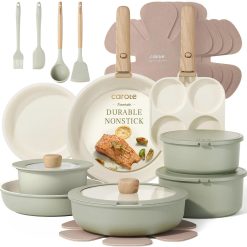 Alternative view of Special CAROTE 21pcs Pots and Pans Set, Nonstick Cookware Set Detachable Handle