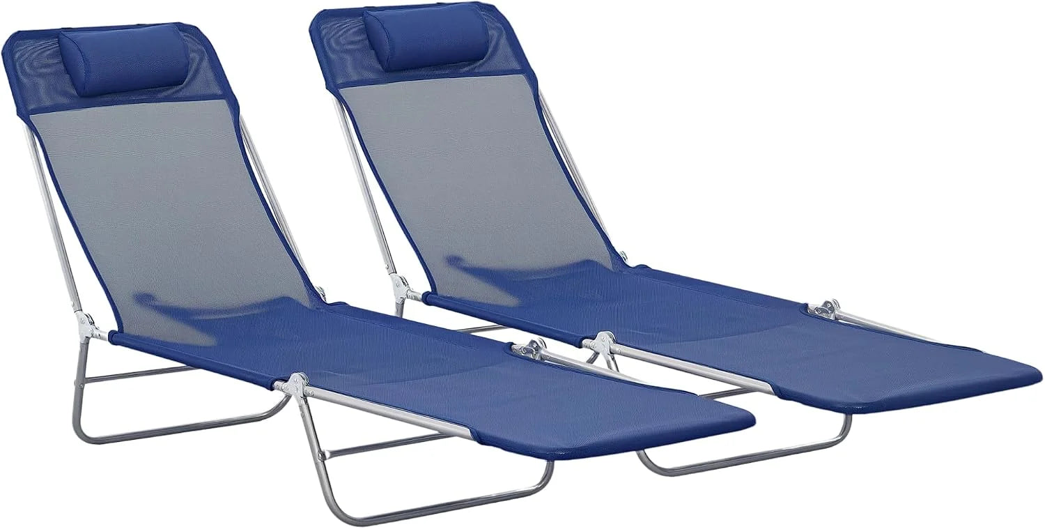 Special Outsunny Folding Chaise Lounge Chair, Pool Sun Tanning Chair - Image 5