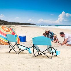Alternative view of Special Low Beach Chair for Adults 2 Pack, Low Profile Folding with Cup Holder & Carry Bag, Heavy Duty Chair for Outdoor