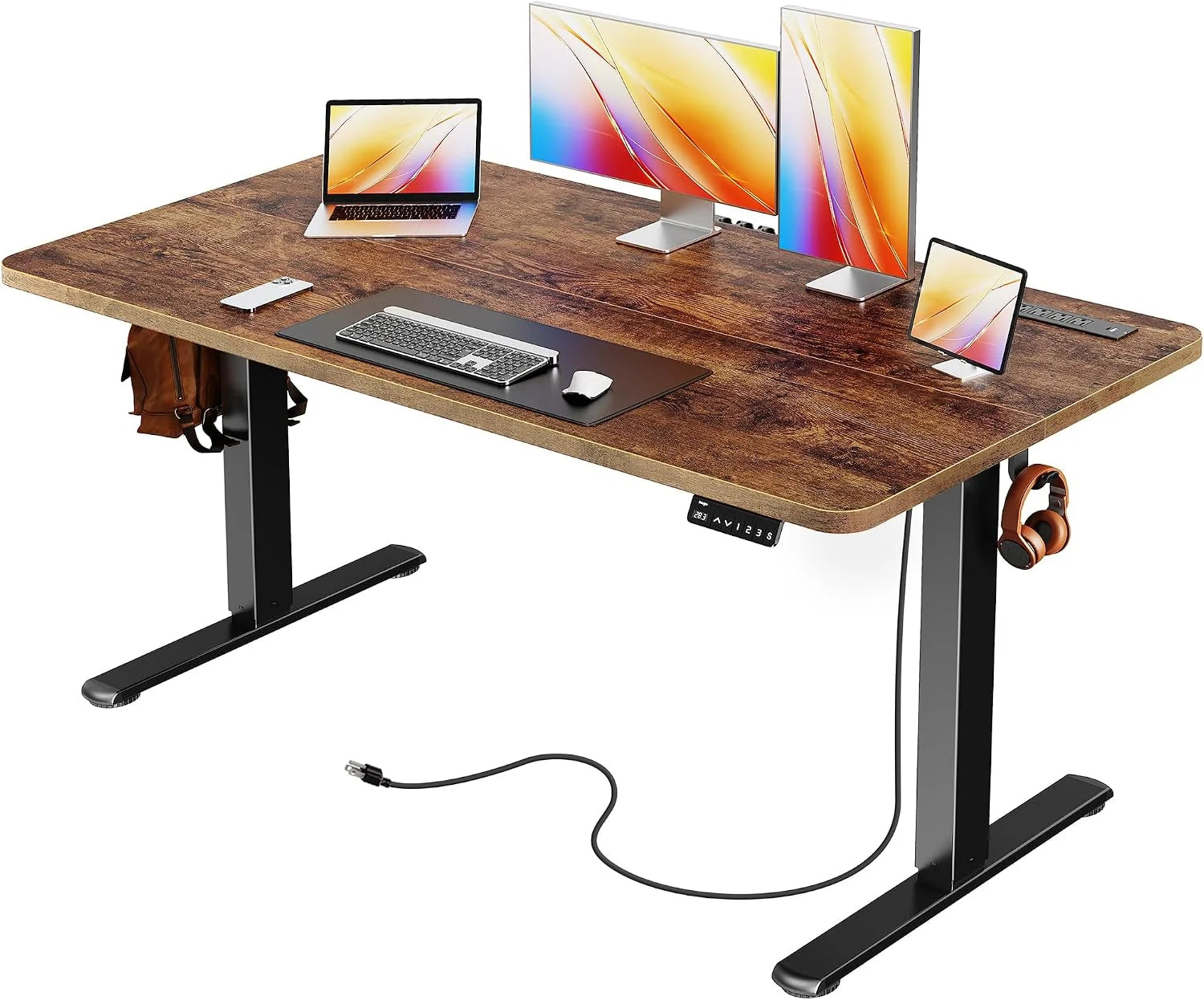 Special Electric Standing Desk with Power Outlets and USB-C Port, 47 X 24 Inch Height Adjustable Desk - Image 8