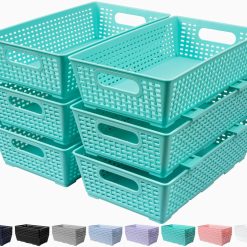Alternative view of Special Woven Plastic Basket, Storage Bins for Cabinet, Closet, Shelf