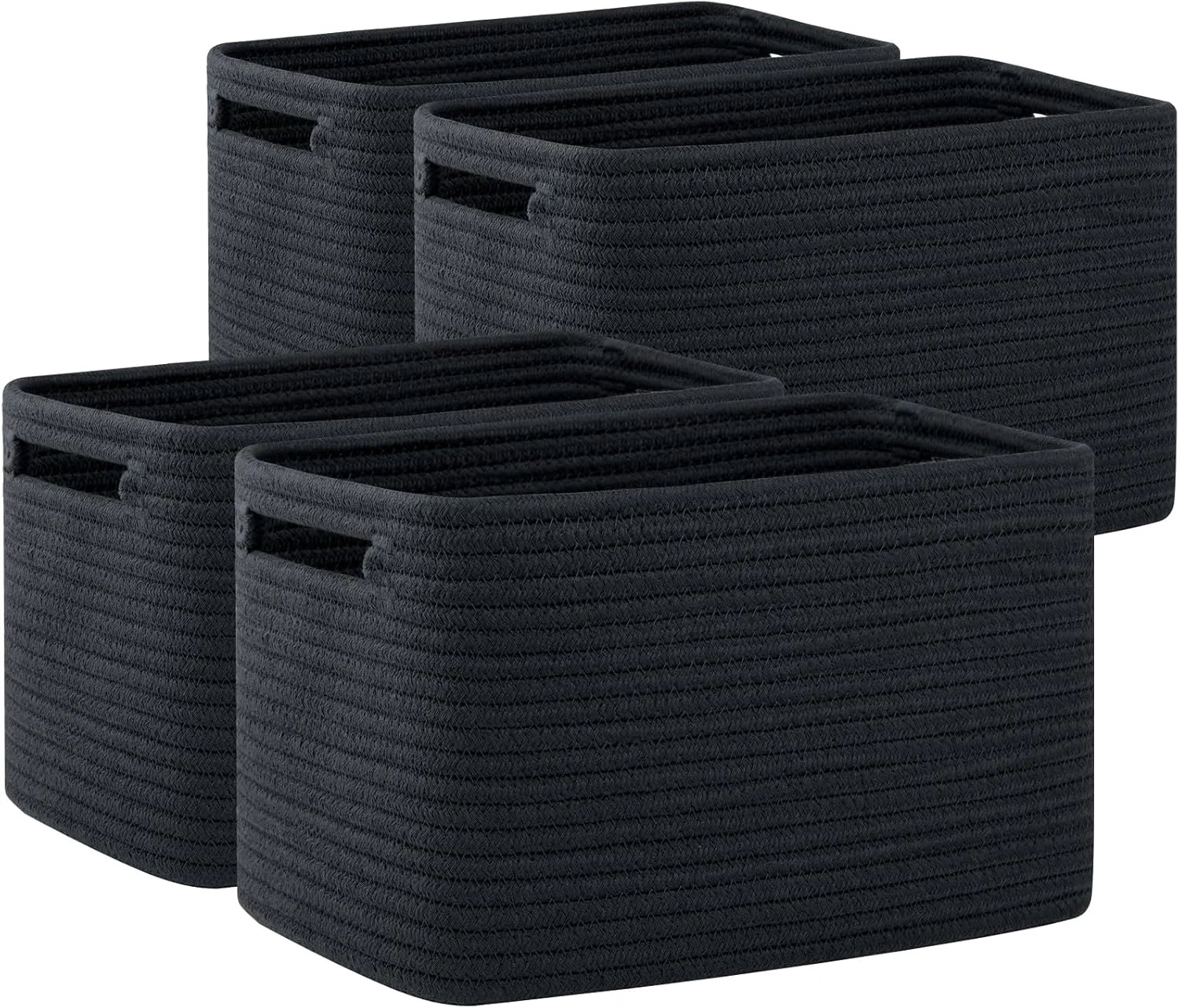 Special 4 Pack Storage Baskets for Organizing, Cube Storage Bins for Shelves, Rectangle Storage Baskets With Handles - Image 11