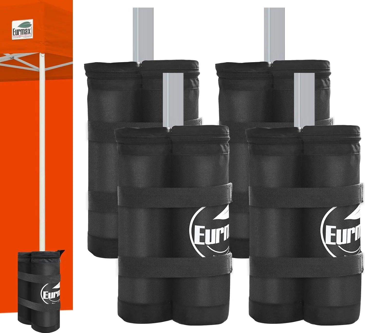 Special USA 4-Pack 150LBS Capacity Universal Canopy Weight Bags, Heavy Duty Windproof Sandbags with All-Around Wrap Design - Image 2