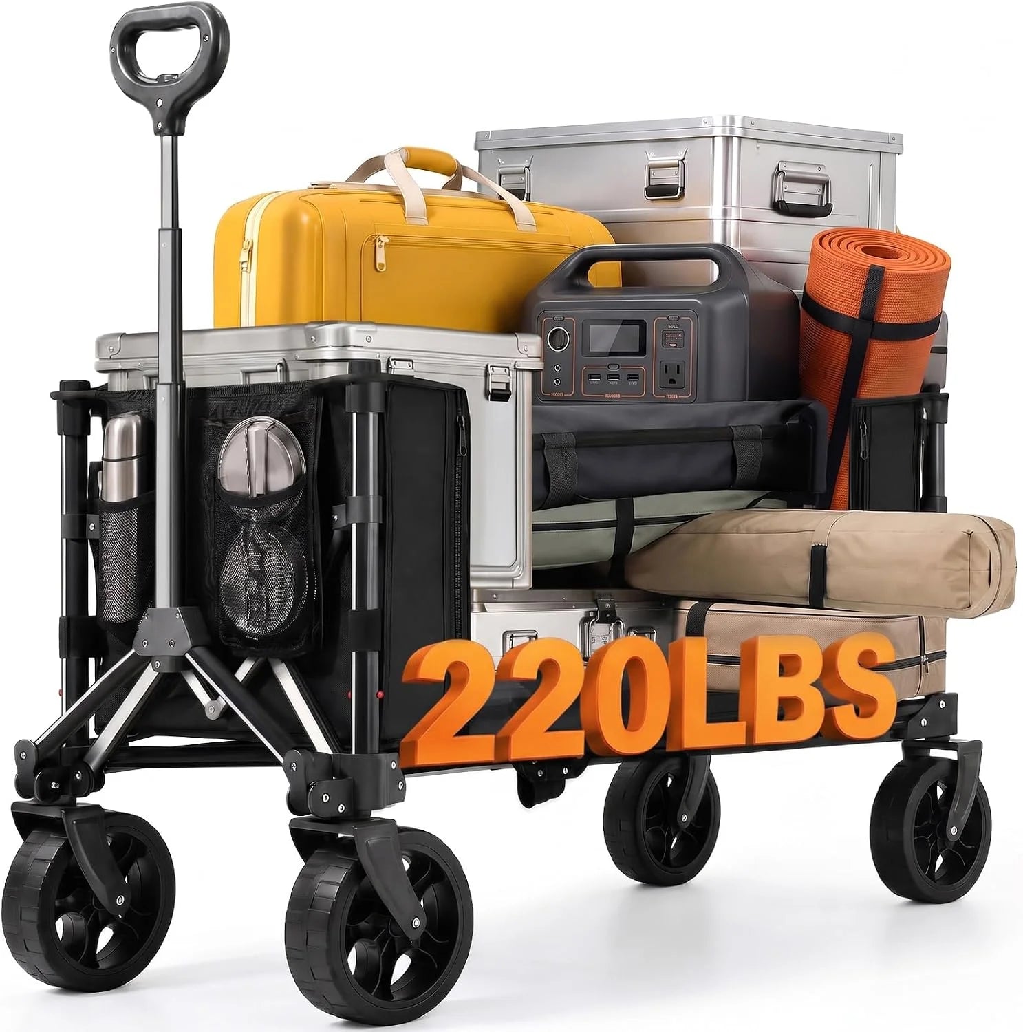 Special Ultra Compact Collapsible Wagon Cart, Lightweight Foldable Wagon with All Terrain Wheels - Image 5