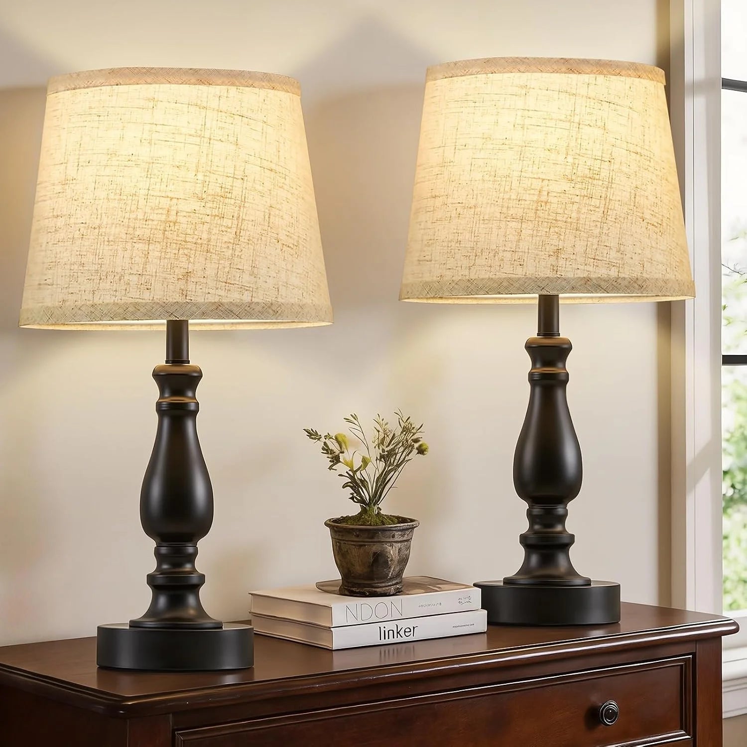 Special Lamps for Bedroom Set of 2, Dimmable, Bulb Included - Image 8