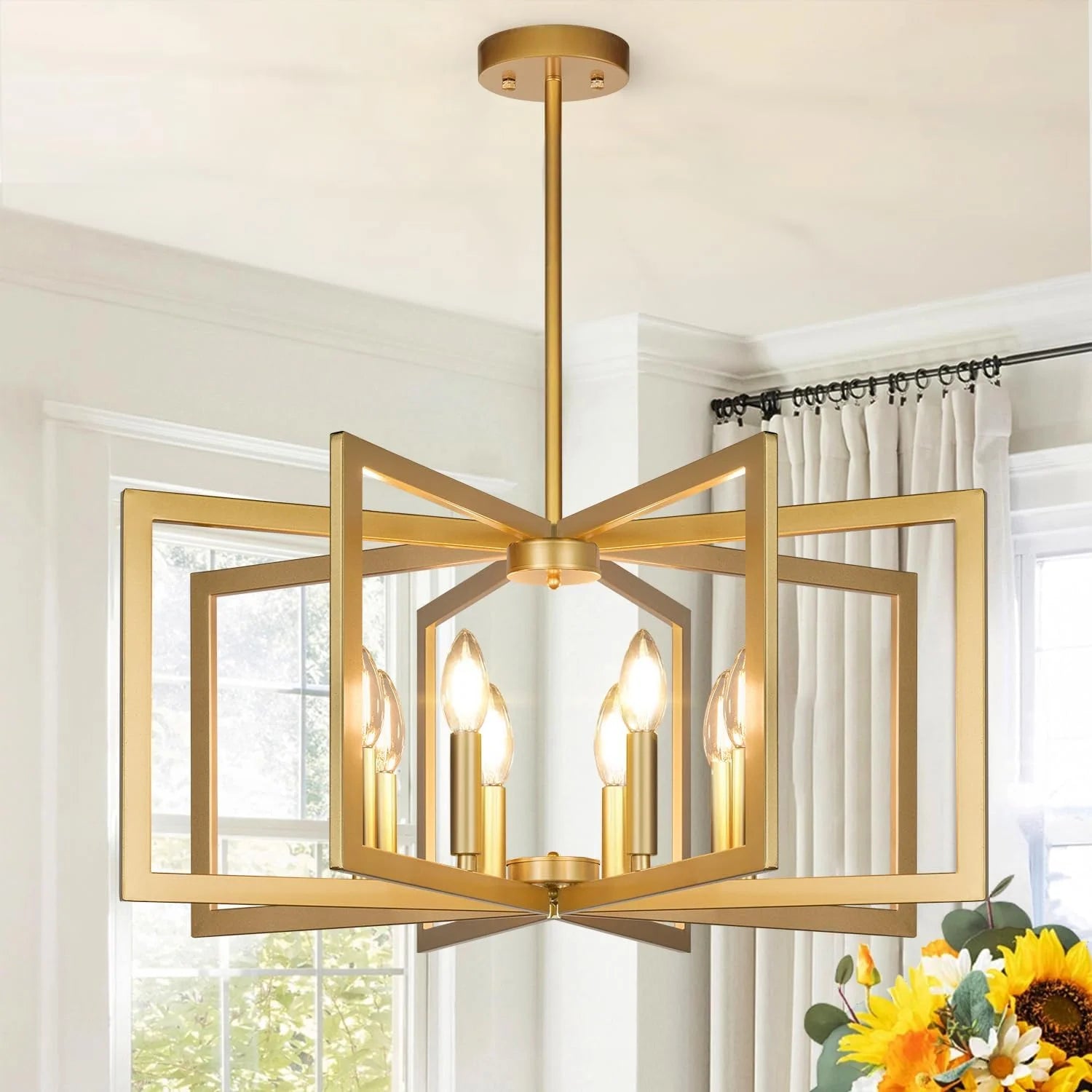 Special 25-61 Height Adjustable Modern Matte Black Chandelier for Dining Room - Image 12