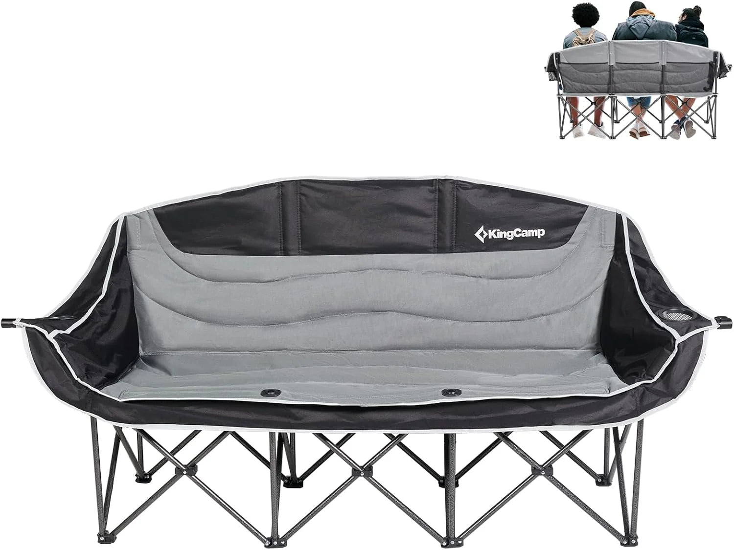Special Double Camping Chair, Oversized Heavy Duty 660lbs Loveseat for Adults Portable Folding XL 2 Person Couch Padded - Image 4