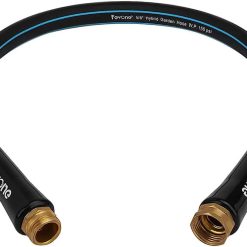 Special FEVONE Kink Free Garden hose 100 ft, Heavy Duty Water Hose, 5/8 ID, 600 PSI, Solid Brass 3/4 GHT Connectors for Lawn