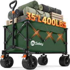 Special 250L Wagons Carts Foldable with Big All-Terrian Beach Wheels, Collapsible Heavy Duty Wagon, Extra Large Folding Wagon