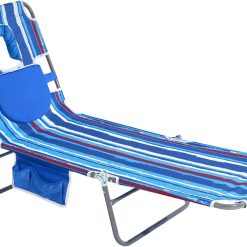 Special Beach Lounge Chair, Reclining Beach Chairs Lay Flat, Folding Camping Chairs Portable Camp Cot with Backpack