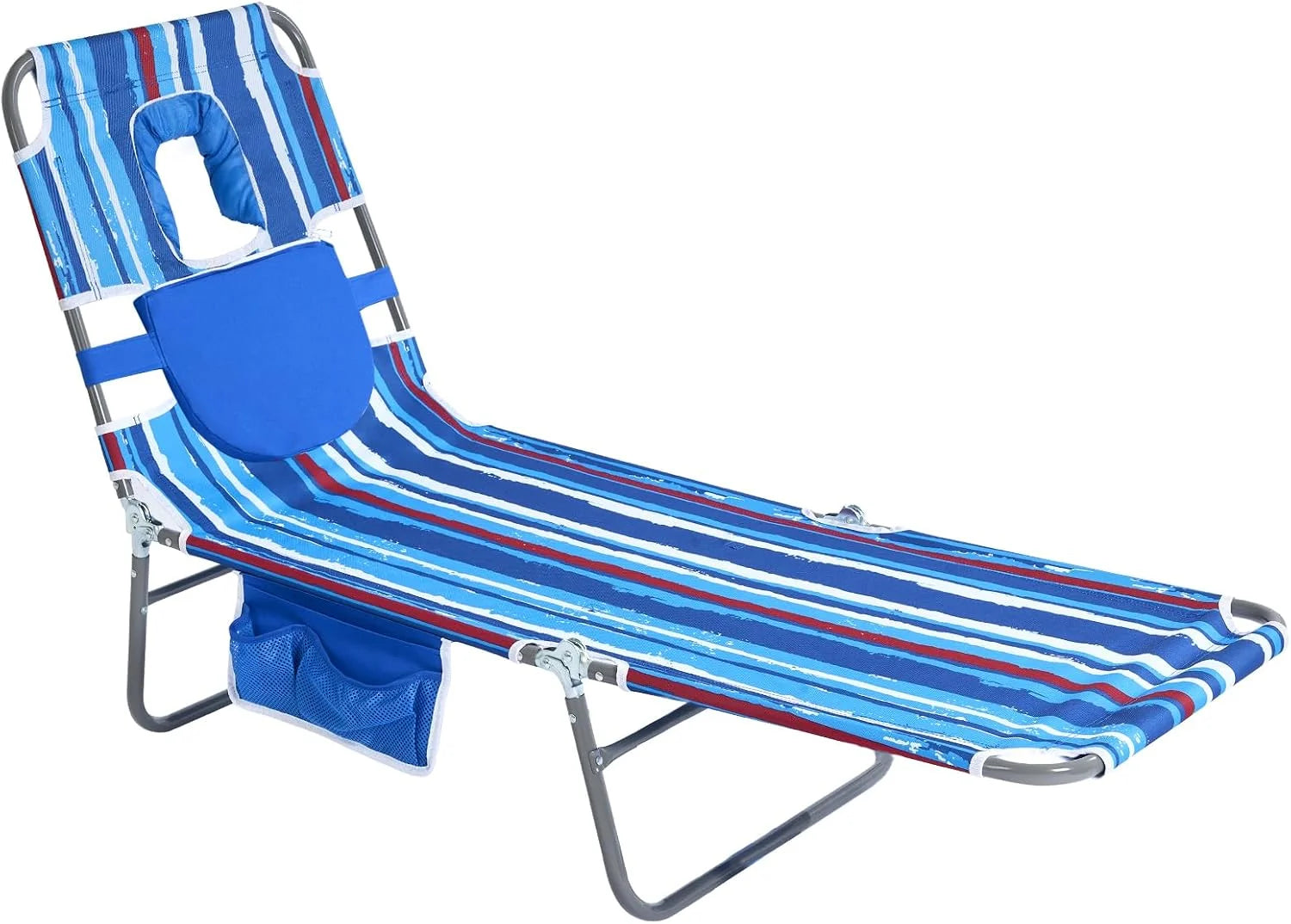 Special Lay Flat Tanning Chair, Face Down Lounger, 5-Position Reclining, Heavy-Duty 300 lb Capacity