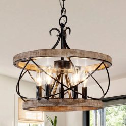 Special Wood Chandelier Light Fixture