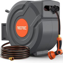 Special 5/8 in 100ft Retractable Garden Hose Reel with Any-Length Lock Slow Auto Rewind Heavy Duty Water Hose Reel