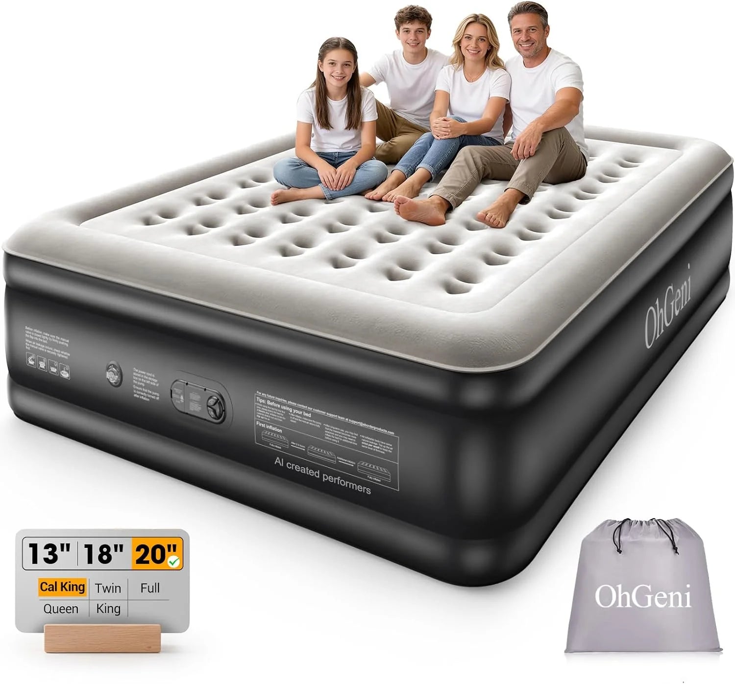 Special Air Mattress Queen with Built in Pump, 18 Raised Inflatable Blow Up Mattress, Upgraded Surface Portable Bed