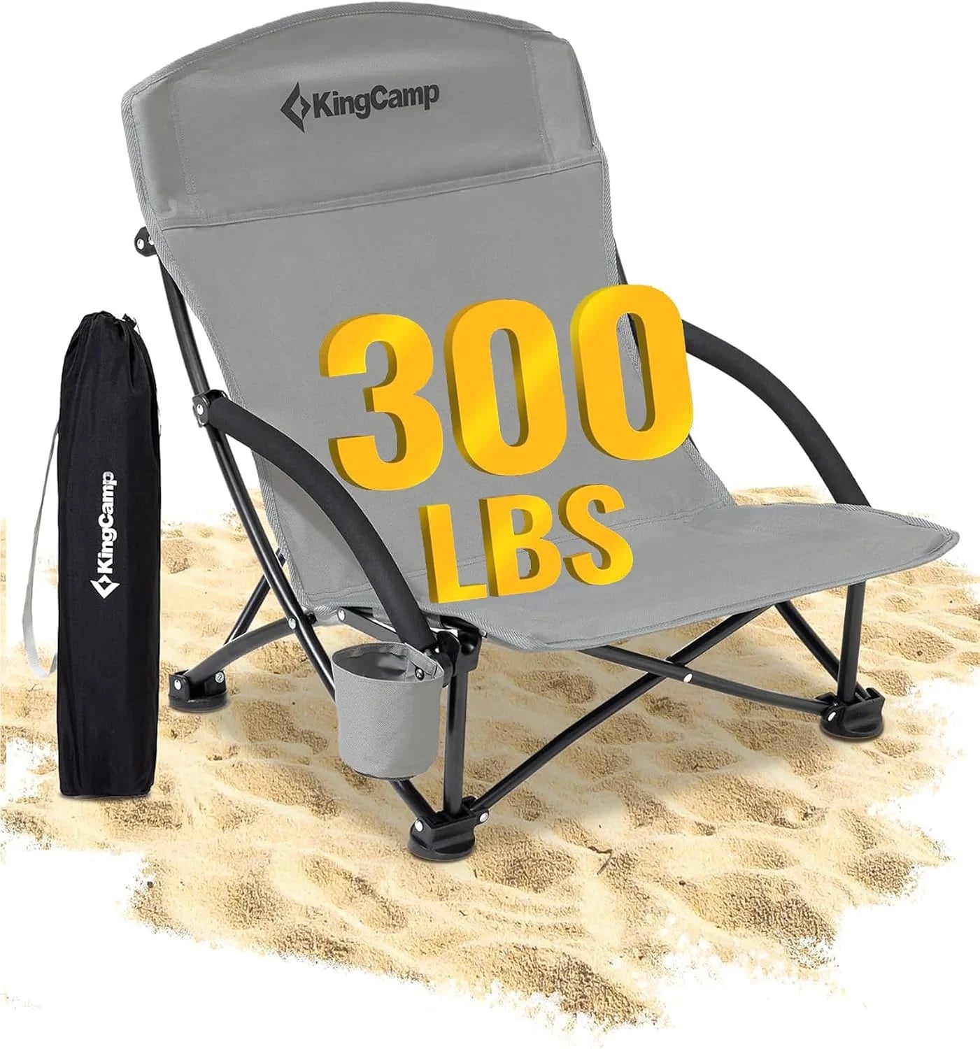 Special KingCamp Low Beach Chairs 2 Pack, Folding Portable Chair for Adults lightweight Extra Wide Ergonomic High Back Seat - Image 12