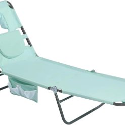 Alternative view of Special Beach Lounge Chair, Reclining Beach Chairs Lay Flat, Folding Camping Chairs Portable Camp Cot with Backpack