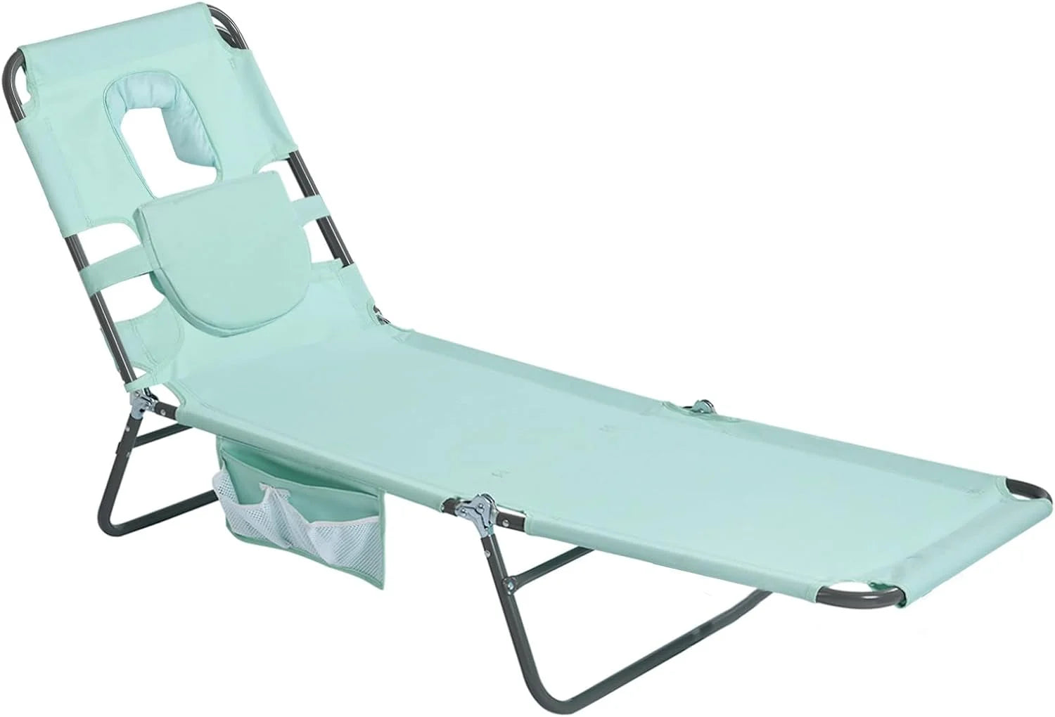 Special Lay Flat Tanning Chair, Face Down Lounger, 5-Position Reclining, Heavy-Duty 300 lb Capacity - Image 2