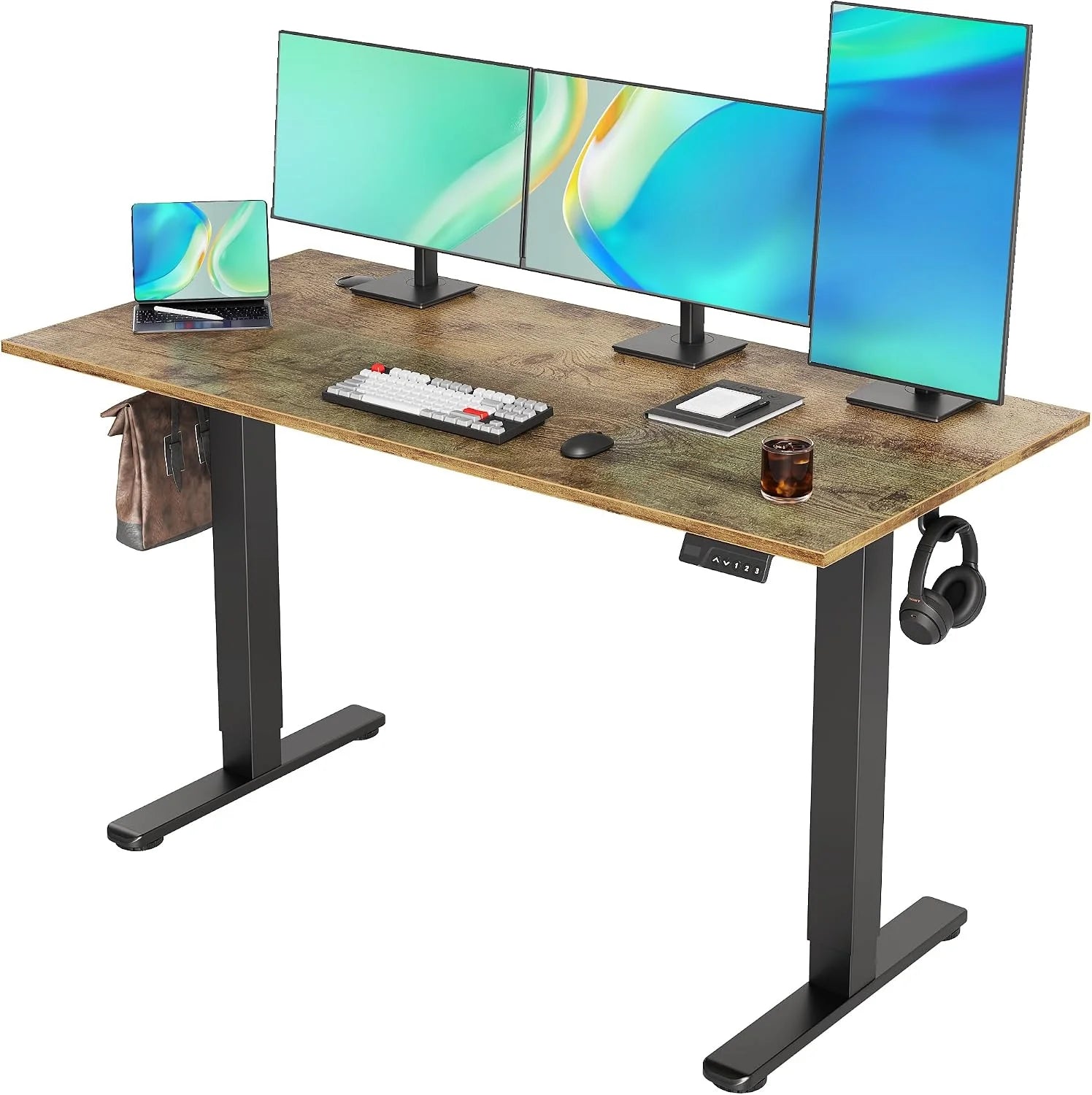 Special Electric Standing Desk, Adjustable Height Stand up Desk, 24x48 Inches Sit Stand Home Office Desk with Splice - Image 30